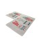 Set 2 Covorase baie Happy Cactus, 60 x 100 cm, 50 x 60 cm, Antiderapant, Ecru