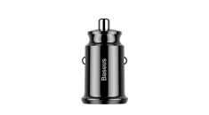 Baseus Grain Grain &icirc;ncărcător USB dublu pentru brichetă 3.1A negru (CCALL-ML01)