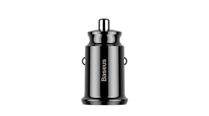 Baseus Grain Grain &icirc;ncărcător USB dublu pentru brichetă 3.1A negru (CCALL-ML01)