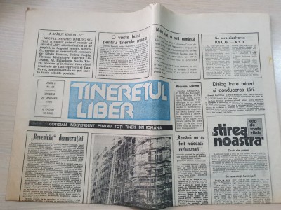 tineretul liber 20 ianuarie 1990-revenirile democratiei foto