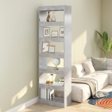 VidaXL Bibliotecă/Separator cameră, gri beton, 60x30x198 cm