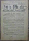 Foaia oficiala a Mitropoliei Bucovinei// 10 Februariei 1945