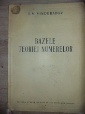 Bazele teoriei numerelor- I. M. Vinogradov