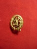 Insigna Militara sportiva DSB - DDR dupa ww2 , h= 1cm ,cu ac
