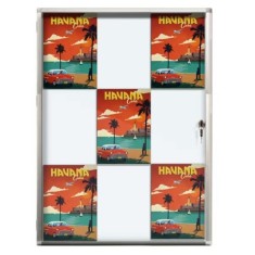 Avizier magnetic Premium cu rama aluminiu 9*A4 (9 documente A4), 95x68 cm, Premium (7 ani garantie)