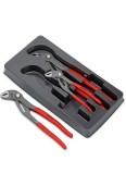 Cumpara ieftin Set 3 clesti tip pompa apa profesional, Knipex Cobra-Paket 00 20 09 V02, 150&ndash;300 mm, efect autoblocant, reglaj rapid cu buton, otel calit, original