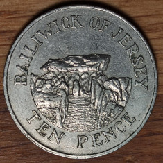 Jersey - moneda de colectie - 10 new pence 1988 - Elisabeta - impecabila !