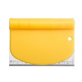 Taietor aluat 15 x 10.5 cm eMazing, 2 in 1, lama otel inoxidabil, maner din ABS, gradat, paleta plastic, galben
