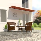 vidaXL Copertină retractabilă, portocaliu și maro, 400 x 150 cm 145899