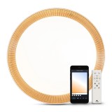 Cumpara ieftin Plafonieră Smart LED Pulsar Gold Ring 36W, Diametru 55cm, Temperatură Culoare Reglabilă 3000K-6500K, Design Modern Auriu pentru Iluminat Interior