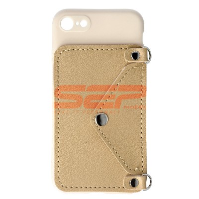 Toc TPU Crossbody Wallet Apple iPhone 8 BEIGE foto