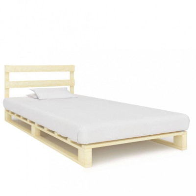 vidaXL Cadru de pat din paleți, 100 x 200 cm, lemn masiv de pin foto
