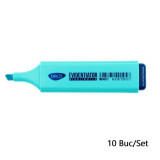 Cumpara ieftin Set 10 Markere Evidentiatoare DACO, Varf de 2-5 mm, Turcoaz, Marker Evidentiator, Markere, Marker Turcoaz, Markere Turcoaz, Marker cu Vopsea Turcoaz,