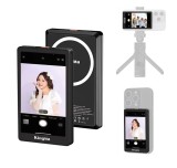 Cumpara ieftin Monitor magnetic, KingMa VL-PH02 MAX, pentru selfie-uri si vlogging, ecran 3.97&quot;, compatibil iPhone, Samsung, Huawei, rezolutie 4K 30fps, negru