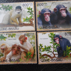 Guineea Bissau-Fauna,maimute-serie completa ,MNH