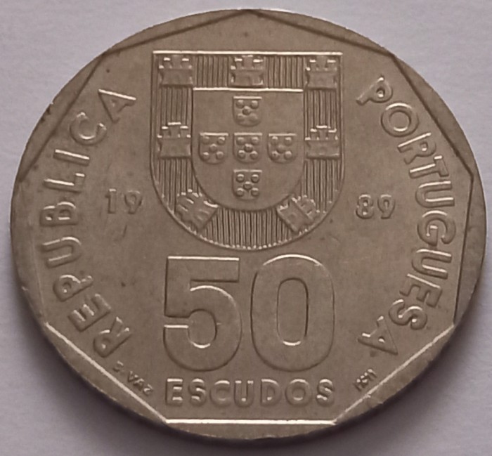 Portugalia, 50 Escudos 1989