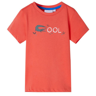 Tricou pentru copii cu m&amp;acirc;neci scurte roșu deschis 104 foto