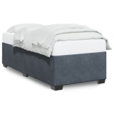Cumpara ieftin Cadru de pat fara saltea, gri inchis, 80x200 cm, catifea