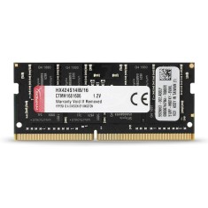 Memorie Ram Laptop Kingston 16GB, DDR4, 2Rx8, 2400Mhz, HX424S14IB/16, PC4-19200, CL14, 1.2V, Non-ECC, sodimm, 260 pini