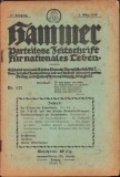 Z263 Hammer, Parteilose Zeitschrift f&uuml;r nationales Leben, revistă protonazistă, 377/1918