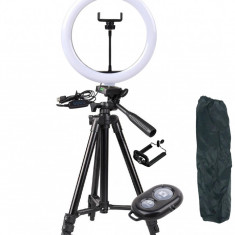 Trepied universal telefon,camera,Ring Light 102 cm + lampa 26 cm + accesorii