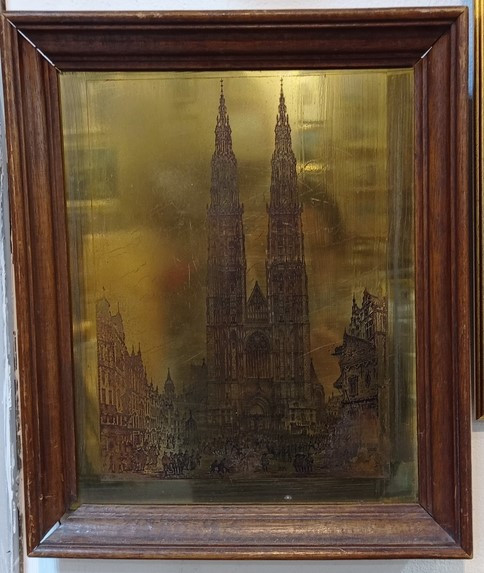 Placa cupru pentru litografii