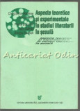 Aspecte Teoretice Si Experimentale In Studiul Literaturii - Constantin Parfene