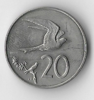 Moneda 20 cents 1987 - Cook foto