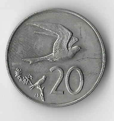 Moneda 20 cents 1987 - Cook