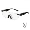 Ochelari Cu Lupa, Zoom Vision, LED-uri Ultra Bright, Re&icirc;ncărcabili USB, Compatible Cu Ochelari De Prescripție, Negru