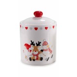 Borcan Craciun ceramica multicolora &Oslash; 14,5 cm x 20 H