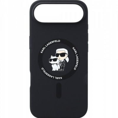 Husa MagSafe pentru Apple iPhone 17 Air, Karl Lagerfeld, Ring Karl &amp;amp; Choupette, Neagra foto