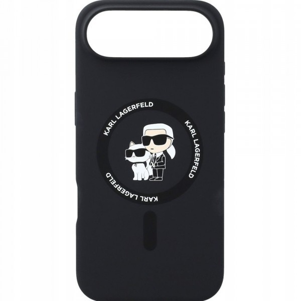 Husa MagSafe pentru Apple iPhone 17 Air, Karl Lagerfeld, Ring Karl &amp; Choupette, Neagra