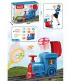 Locomotiva cu Lansator de Discuri Zburatoare Jucarie Copii Plastic Non-Toxic Peste 3 Ani Dimensiuni Pachet 24x11x18 cm
