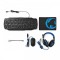 Kit Gaming cu fir 4 in 1 tastatura Casti Mouse MousePad Nedis