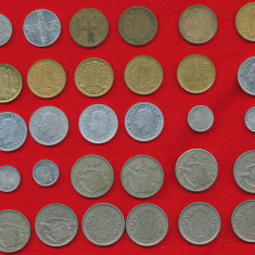 53 monede diferite Spania - anii 1944-2001.