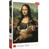 Puzzle 500 piese - Mona Lisa cu pisica | Trefl