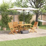 vidaXL Set de masă pentru grădină 5 pcs Maro Lemn Solid de Acacia 3375712