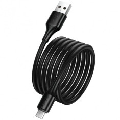 Cablu Date si Incarcare USB-A - microUSB HOCO X120, 18W, 1m, Negru