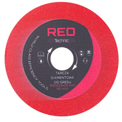 Disc diamantat pentru taiere placi ceramice, 100 mm, Red Technic RTPDG0009-TA09 foto