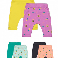 Set de 2 perechi de pantaloni Albinute pentru bebelusi, Tongs baby (Culoare: Roz aprins, Marime: 9-12 luni)