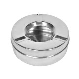 Scrumiera din metal, Argintie, 9.5x3.5 cm, ATU-084550, Oem