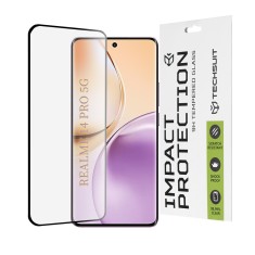 Folie sticla Realme 14 Pro Techsuit 111D Full Glue Full Cover, negru foto