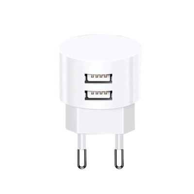 Incarcator Universal slim Edman T20, 2.1A, Dual USB, Alb foto