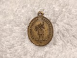 MEDALION SFANTUL SYMPFORIEN 1900 BELGIA de colectie O FARAMA UNICA din ISTORIE