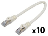 Cablul Patch F/UTP 6 litat CCA PVC alb 0,25m 26AWG