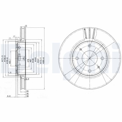DELPHI BG3501C Disc frana foto