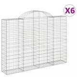 Cumpara ieftin Cosuri gabion arcuite 6 buc, 200x30x140/160cm, fier galvanizat