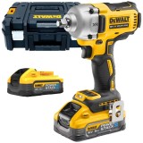 Dewalt DCF891H2T - Masina de insurubat cu impact cu 2 acumulatori Li-Ion 18 V 5 Ah patrat 1/2 inch 830 Nm - valiza speciala