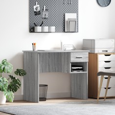 vidaXL Birou cu stocare Gri Sonoma 90x49.5x75 cm Lemn prelucrat